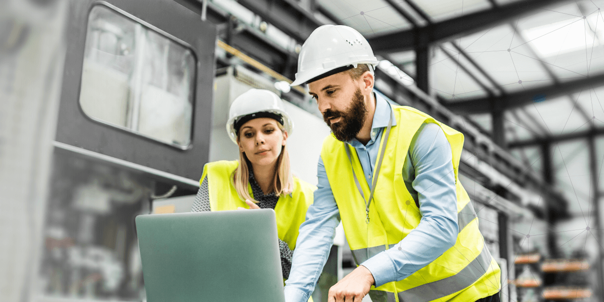 Two industrial workers using technology like PI Vision after getting training from the team at InCentrik
