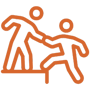person assisting another person icon