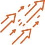 Arrows going up icon